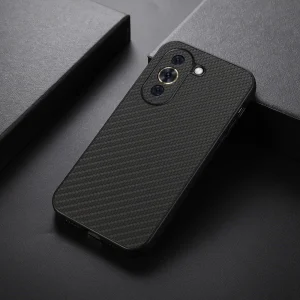 Carbon Fiber Texture Silicone Case for Huawei Nova 10 4G, black 4
