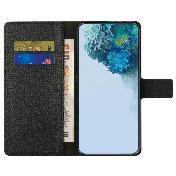 Wallet Case Litchi Texture for Nokia G60 5G, black 2