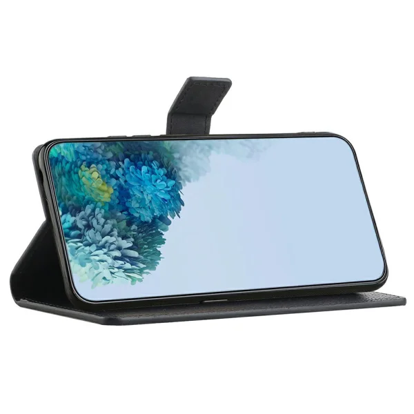 Wallet Case Litchi Texture for Nokia G60 5G, black 3