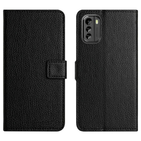 Wallet Case Litchi Texture for Nokia G60 5G, black 1