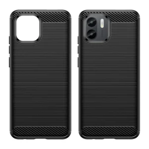 Carbon Silicone Case for Xiaomi Redmi A1, Black 5