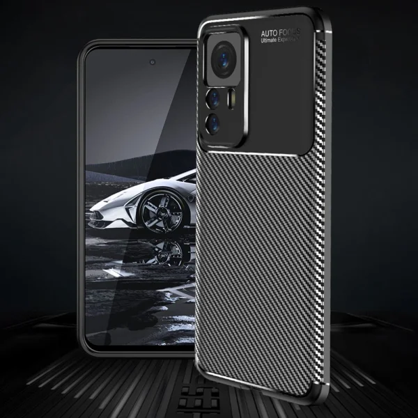Силиконов Калъф Carbon Fiber Texture за Xiaomi 12T 5G/12T Pro 5G, черен 3