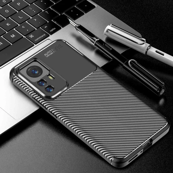 Силиконов Калъф Carbon Fiber Texture за Xiaomi 12T 5G/12T Pro 5G, черен 6