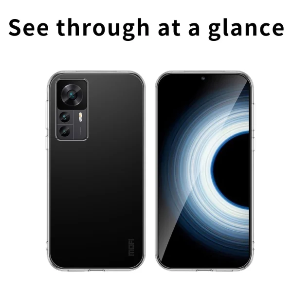 Силиконов калъф MOFI за Xiaomi 12T 5G / 12T Pro 5G / Redmi K50 Ultra 5G, прозрачен 3