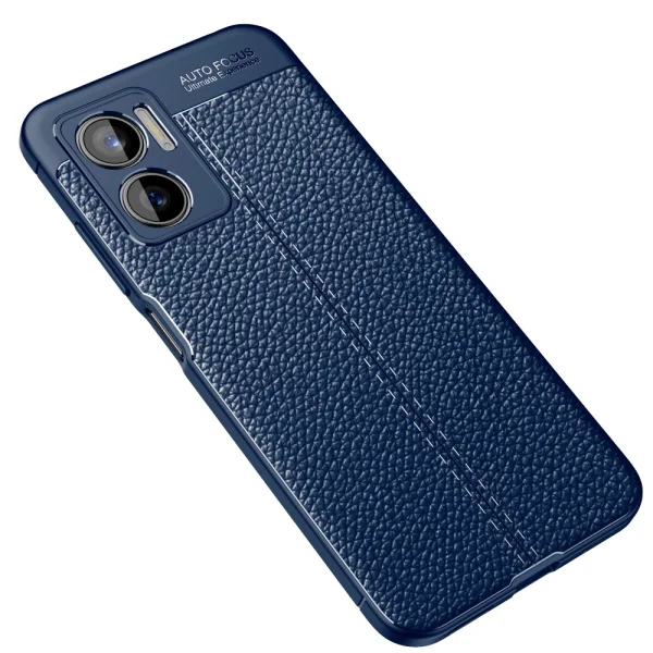 Силиконов калъф Litchi Texture за Xiaomi Redmi 10 5G / Redmi Note 11E 5G / Redmi 10 Prime+ 5G , Син 2