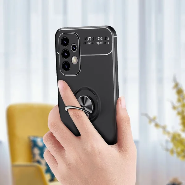 Silicone Case Ring Magnetic for Samsung Galaxy A23, Black 2