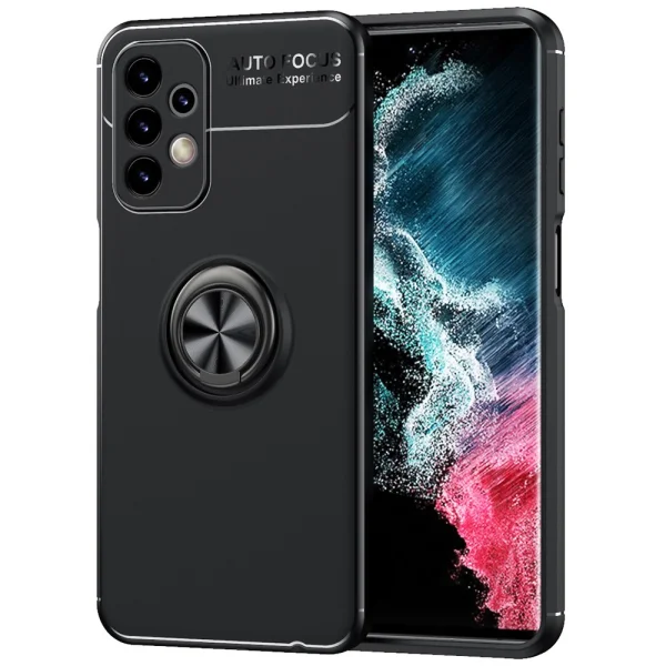 Silicone Case Ring Magnetic for Samsung Galaxy A23, Black 1
