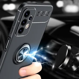 Silicone Case Ring Magnetic for Samsung Galaxy A23, Black 3