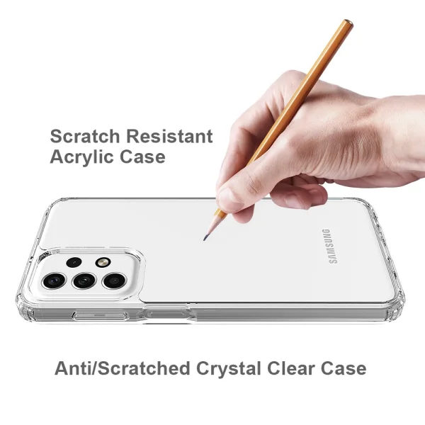Удароустойчив калъф Shockproof TPU и Acrylic за Samsung Galaxy A23 4G/5G, прозрачен 5