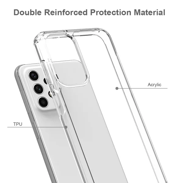 Удароустойчив калъф Shockproof TPU и Acrylic за Samsung Galaxy A23 4G/5G, прозрачен 2