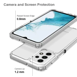 Удароустойчив калъф Shockproof TPU и Acrylic за Samsung Galaxy A23 4G/5G, прозрачен 3