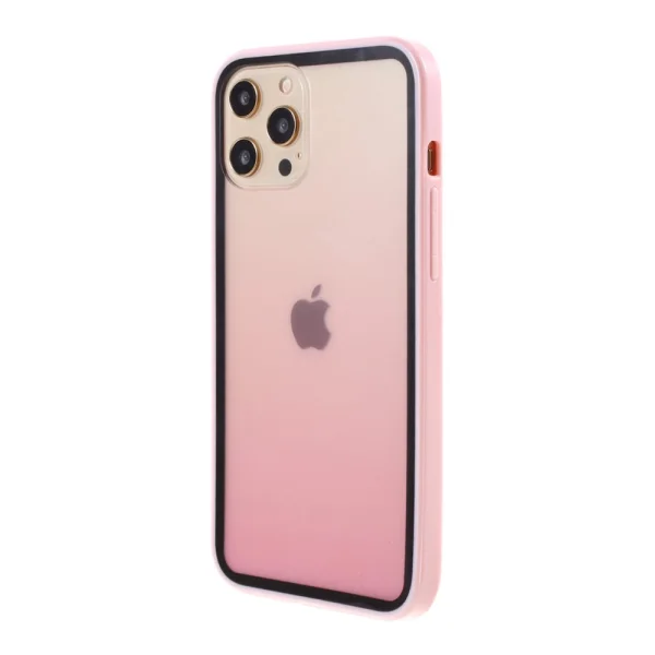 Shockproof case Gradient Color Plastic for iPhone 12/12 Pro, pink 2