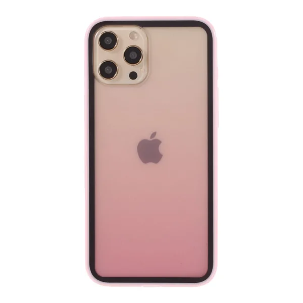 Shockproof case Gradient Color Plastic for iPhone 12/12 Pro, pink 1