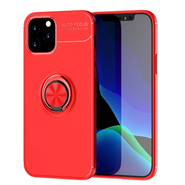 Silicone case Ring Magnetic for iPhone 12 / 12 Pro, Red 1