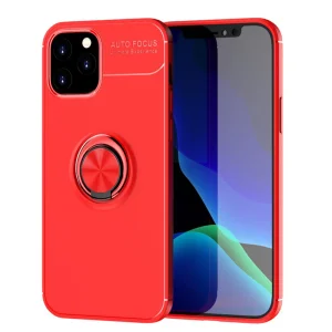 Силиконов калъф Ring Magnetic за iPhone 12 / 12 Pro, Червен