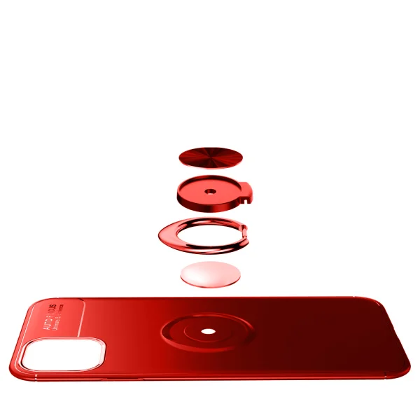 Силиконов калъф Ring Magnetic за iPhone 11, Червен 3