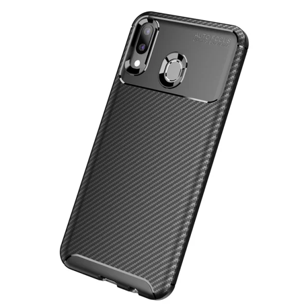 Силиконов гръб Carbon Fiber за Samsung Galaxy M20, Черен 6