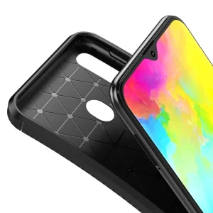 Силиконов гръб Carbon Fiber за Samsung Galaxy M20, Черен 4