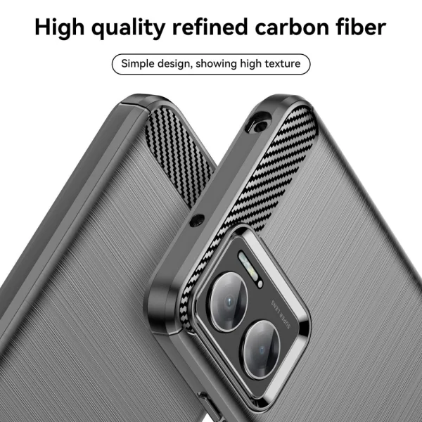 Силиконов Калъф Carbon за Xiaomi Redmi 10 5G / 10 Prime+ 5G / Note 11E 5G, Черен 6