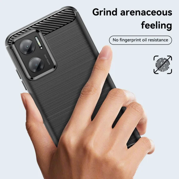 Силиконов Калъф Carbon за Xiaomi Redmi 10 5G / 10 Prime+ 5G / Note 11E 5G, Черен 2