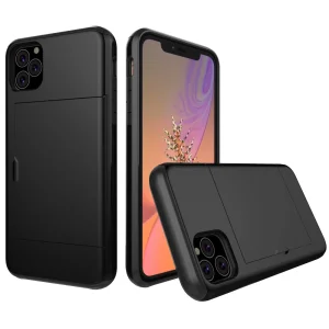 Shockproof case Plastic Card Holder for iPhone 11 Pro, black 3