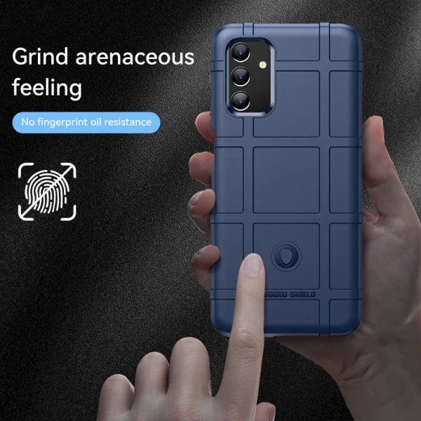 Удароустойчив Калъф Grid за Samsung Galaxy A13 5G / A04s 4G, Син 3