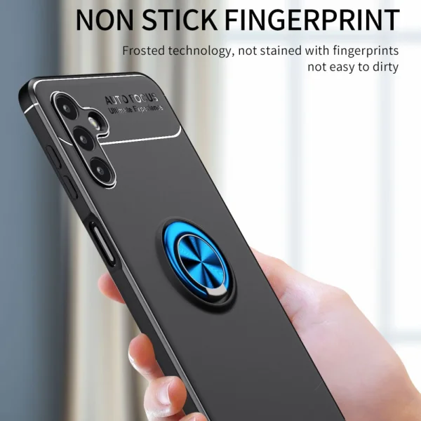 Shockproof Case Ring Holder for Samsung Galaxy A13 5G / A04s 4G, Black / Blue 4