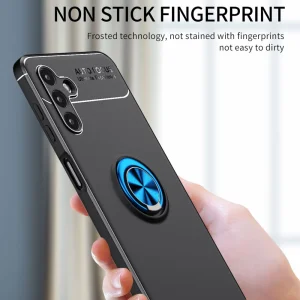 Shockproof Case Ring Holder for Samsung Galaxy A13 5G / A04s 4G, Black / Blue 4