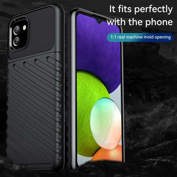 Silicone case Thunder for Samsung Galaxy A03, Black 2