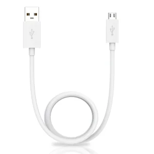 Кабел от USB към Micro USB, 0.2m, Бял