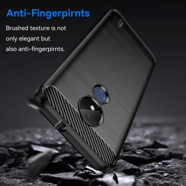 Silicone Case Carbon for Nokia C21, Black 3