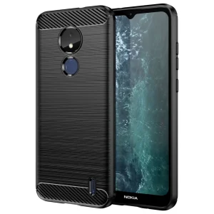 Силиконов Калъф Carbon за Nokia C21, Черен