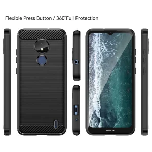 Silicone Case Carbon for Nokia C21, Black 4