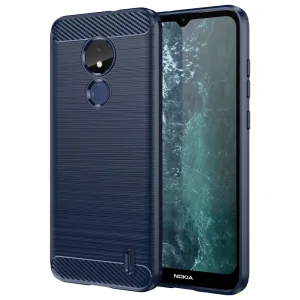 Силиконов Калъф Carbon за Nokia C21, Син