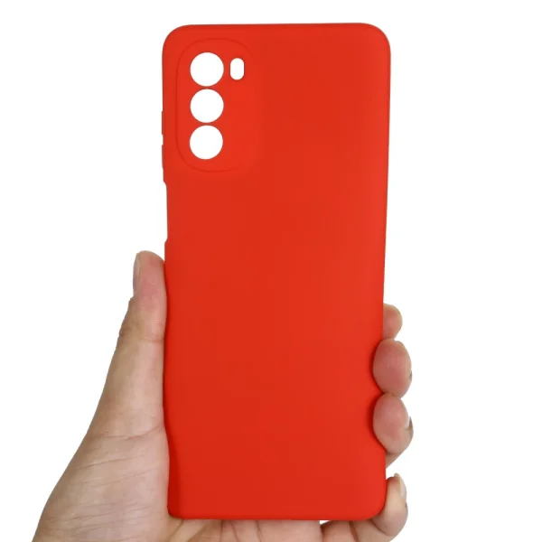 Silicone case Anti-Scratch for Motorola Moto G62 5G, red 5