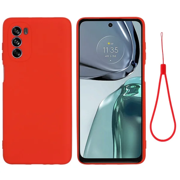 Silicone case Anti-Scratch for Motorola Moto G62 5G, red 2