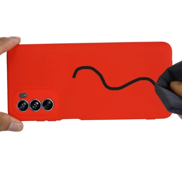 Silicone case Anti-Scratch for Motorola Moto G62 5G, red 4