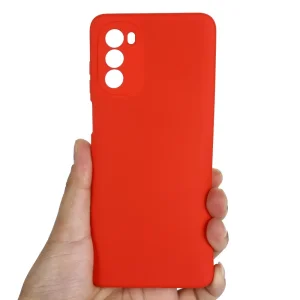 Silicone case Anti-Scratch for Motorola Moto G62 5G, red 5