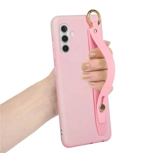 Silicone Case Hand Strap Kickstand for Samsung Galaxy A13 5G / A04s 4G, pink 3