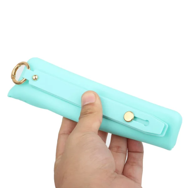 Силиконов калъф Hand Strap Kickstand за Samsung Galaxy A13 5G / A04s 4G, син 4
