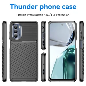 Силиконов калъф Thunder за Motorola Moto G62 5G, черен 6