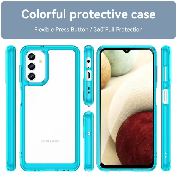 Shockproof Case Acrylic Protect for Samsung Galaxy A13 5G, transparent blue 5