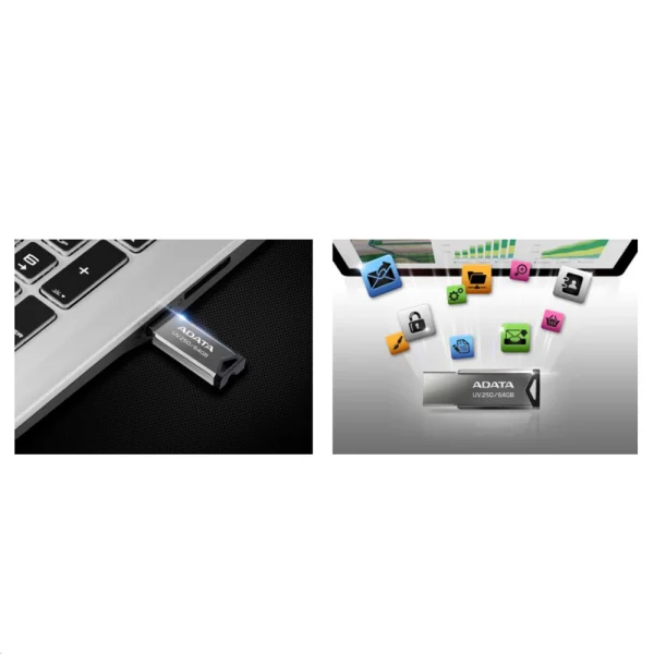 USB Flash Drive ADATA, 64GB, USB, UV250, Silver 4