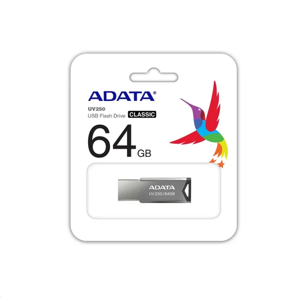 USB Flash Drive ADATA, 64GB, USB, UV250, Silver 3