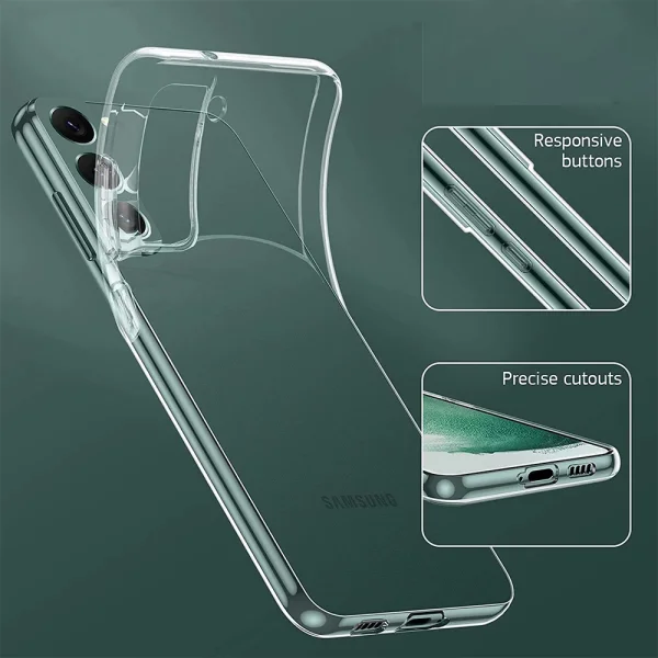 Силиконов калъф за Samsung Galaxy S23 Plus, 2 mm, Прозрачен 3