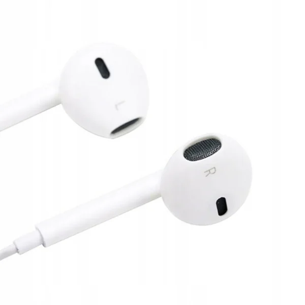 Headphones with microphone Prestico HF3, LIGHTNING, white 3