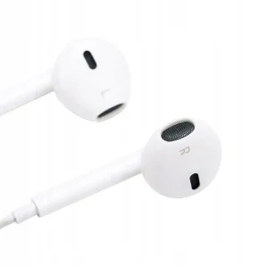 Headphones with microphone Prestico HF3, LIGHTNING, white 3