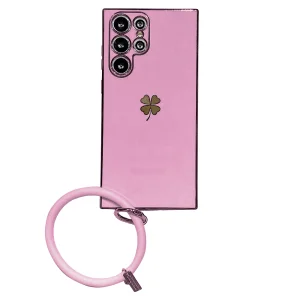 Силиконов калъф Four-Leaf Clover за Samsung Galaxy S22 Ultra 5G, лилав