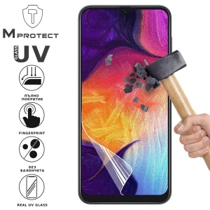 UV Flexible Glass hydrogel protector for Samsung Galaxy A50, front shell 1