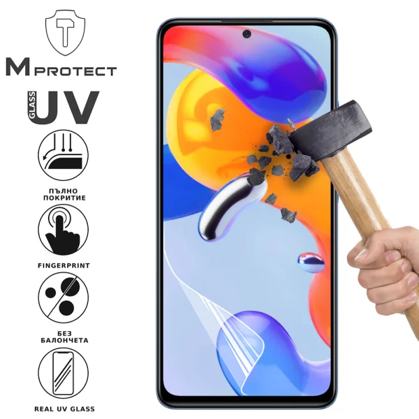 Hydrogel protector UV Flexible Glass for Xiaomi Redmi Note 11 Pro, front shell 1